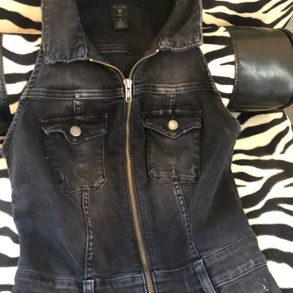 Guess denim black jumpsuit